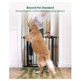 $90 Babelio Extra Wide Gate PressGuard P7, 29-55 Auto Close, Black