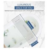 $80 Acrylic Bathtub Tray Caddy with Book/Wine Glass Holder, 39.3in, see not