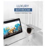 $80 Acrylic Bathtub Tray Caddy with Book/Wine Glass Holder, 39.3in, see not