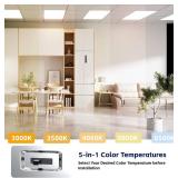 $175 2x4 LED Flat Panel Light 5 CCT 3000K-6500K 5W Recessed ETL 4Pack