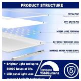 $175 2x4 LED Flat Panel Light 5 CCT 3000K-6500K 5W Recessed ETL 4Pack