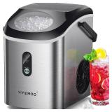 $180 Nugget Ice Maker, Countertop 34lb/24H Pebble Ice, Self-Cleaning