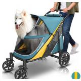 $162 Petbobi All-Terrain Dog Stroller Large/Medium, 80 lb, Green