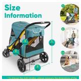 $162 Petbobi All-Terrain Dog Stroller Large/Medium, 80 lb, Green