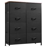 $50 WLIVE Tall Fabric Dresser, 8-Drawer Storage Tower with Bins, BROWN Top