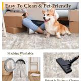 $139 Machine Washable Area Rug 9x12 - Beige Gray, Neutral Abstract