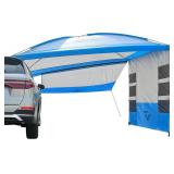 $130 JOYTUTUS 11.5x7.9 ft Awning, 3-Side, UV50+, PU2000mm, Gray-Blue