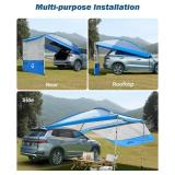 $130 JOYTUTUS 11.5x7.9 ft Awning, 3-Side, UV50+, PU2000mm, Gray-Blue