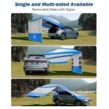 $130 JOYTUTUS 11.5x7.9 ft Awning, 3-Side, UV50+, PU2000mm, Gray-Blue