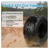 16x8-7 ATV Tire Tubeless Replacement 4PR