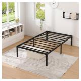 $53 NEW JETO Metal Bed Frame, Twin Size, 14-Inch, Durable & Simple.