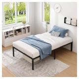 $53 NEW JETO Metal Bed Frame, Twin Size, 14-Inch, Durable & Simple.