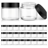 Bumobum 2 oz Glass Jars with Lids, 24 Pack Clear, 60ml Containers