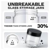 Bumobum 2 oz Glass Jars with Lids, 24 Pack Clear, 60ml Containers