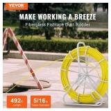 $136 VEVOR Fish Tape Fiberglass 5/16 in, 492 ft, Reel Stand