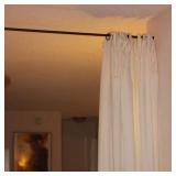 Vailge Room Divider Tension Rods 122-150 Adjustable No Drilling Black