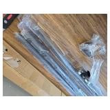 Vailge Room Divider Tension Rods 122-150 Adjustable No Drilling Black