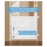 Retractable Baby Gate for Doorways & Stairs, 33.6' Tall, 55' Wide