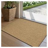 $49 LUMI Handwoven Sisal Door Mat, Non-Slip Entryway Doormat, 24x36