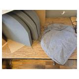 $57 AAAAAccessories D-Shaped Chair Cushions, 2' Thick, 4-pk Gray