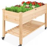 $116 Best Choice Products Raised Garden Bed 48x24x32-in Mobile Planter