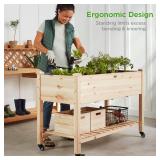 $116 Best Choice Products Raised Garden Bed 48x24x32-in Mobile Planter