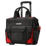 $90 HAUTMEC Rolling Tool Bag with Wheels - 25-Pocket Organizer -HT0179