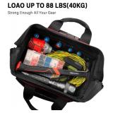 $90 HAUTMEC Rolling Tool Bag with Wheels - 25-Pocket Organizer -HT0179