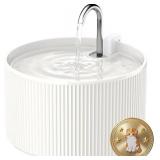 Ceramic Cat Water Fountain 2.2L/74oz Automatic Pet Fountain