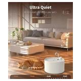 Ceramic Cat Water Fountain 2.2L/74oz Automatic Pet Fountain