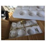 $106 5-Light Bathroom Vanity Light Gold OverMirror G9 MilkGlass Sconce