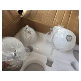 $106 5-Light Bathroom Vanity Light Gold OverMirror G9 MilkGlass Sconce