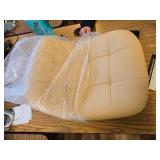 $100 Rolling Stool Chair with Wheels, Adjustable PU Leather Cushion