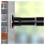 Vailge Room Divider Tension Rods 122-150 Adjustable No Drilling Black