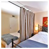 Vailge Room Divider Tension Rods 122-150 Adjustable No Drilling Black