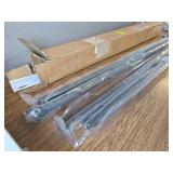 Vailge Room Divider Tension Rods 122-150 Adjustable No Drilling Black