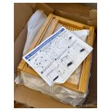 Bamworld Rattan Side Table 2-Tier Storage Night Stand