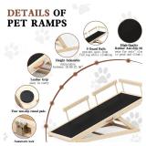 $120 Dog Ramp for High Bed/Couch/Car, 55.12' Long, Wooden