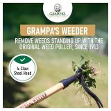 Grampa's Weeder - Stand Up Weed Puller with Long Handle, Bamboo