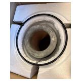 $145 Wiosi Medium Chiminea Outdoor Fireplace Grey Clay 16x16x32 in