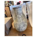 $145 Wiosi Medium Chiminea Outdoor Fireplace Grey Clay 16x16x32 in