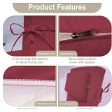 $112 Chaise Lounge Cushions Outdoor Set of 2, 72x21x3, Burgundy