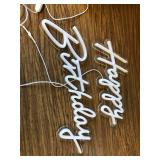 Happy Birthday Neon Signs, Adjustable LED USB Neon Backdrop