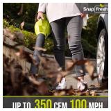 $60 SnapFresh Cordless Leaf Blower 350 CFM, 20V, 4.0Ah Battery