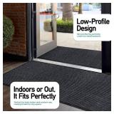 $110 Rubber Door Mat, Heavy Duty Indoor/Outdoor, Low-Profile, 10' x 3'