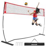 $70 Bearwill 12FT Portable Volleyball Net with Carry Bag Freestanding