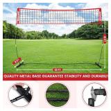 $70 Bearwill 12FT Portable Volleyball Net with Carry Bag Freestanding