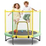 $90 Trampoline for Kids: Anti-Rust Toddler Trampoline with Net