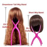 Dreamlover Wig Stand, Tall Wig Stand Long, 3 Pack