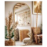 Antok Full Length Mirror 58x19 Floor Freestanding Stand Gold